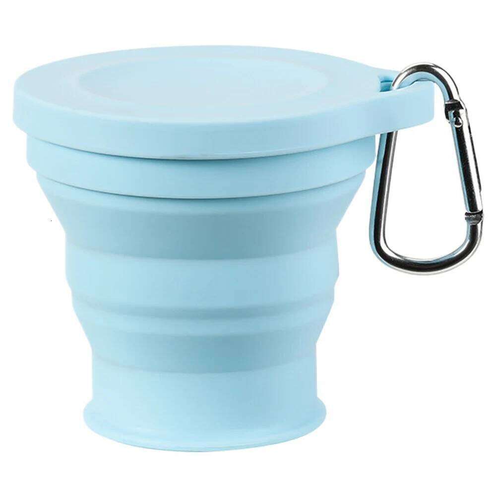 180ml Small with Lid Silicone Telescopic Drinking Mug Reusable Collapsible Coffee Cup for Outdoor Travel Z260314