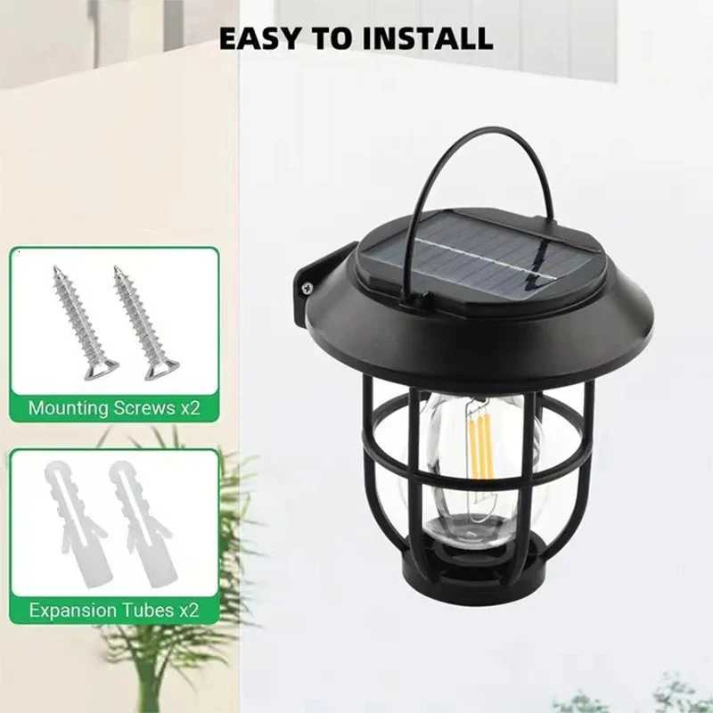 3IN1 Outdoor Solar Camping Wall Lamps Lawn Lamps Floor Lamp LED Induction Lamps Garden Landscape Lamps Decorative Tungsten Lamp H260313