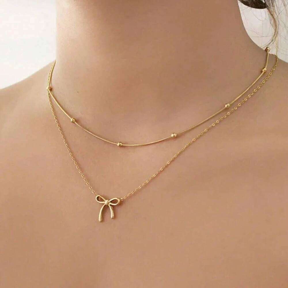Multilayer Heart Necklaces For Women Stainless Steel Gold Color Evil Eye Pendant Chain Choker Necklace Wedding Jewerly Gift H260312