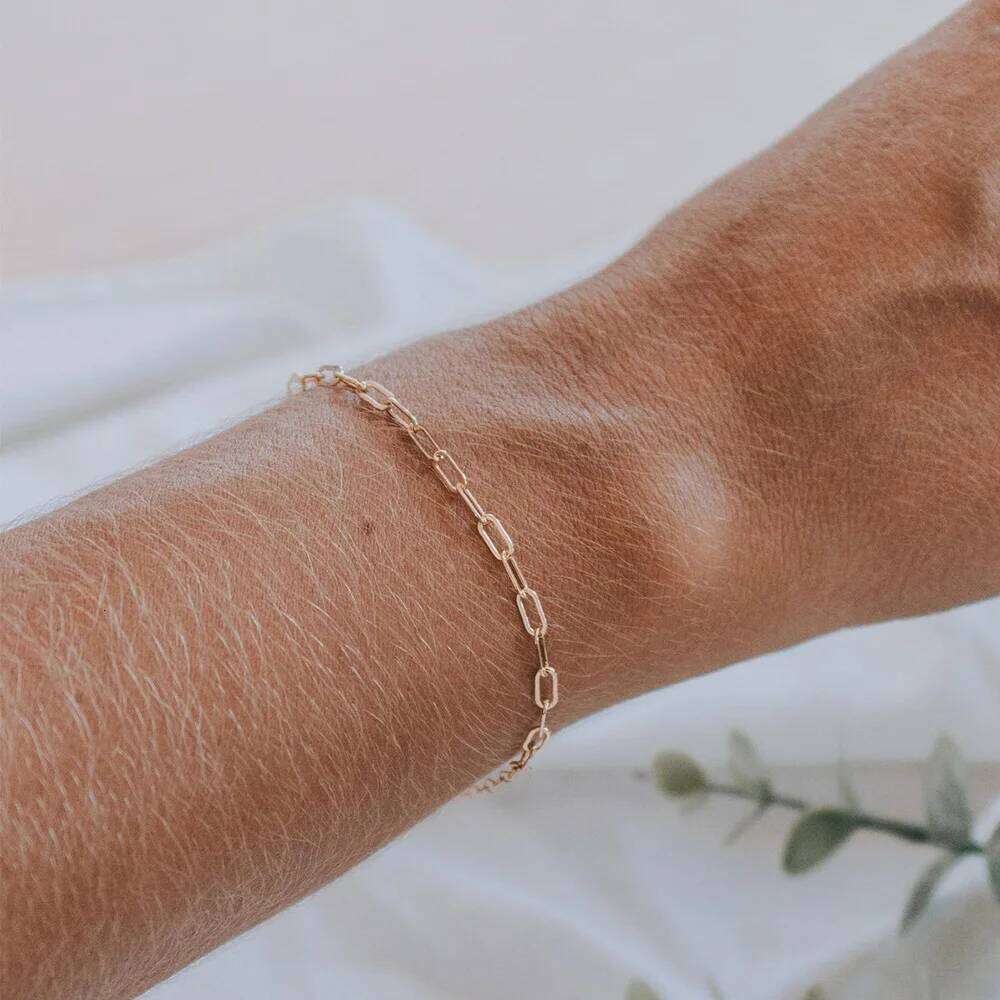 eManco Stainless Steel Adjustable Square Wire Chain Bracelet Women's Minimalist Fashion Accessories Wholesale Z260313