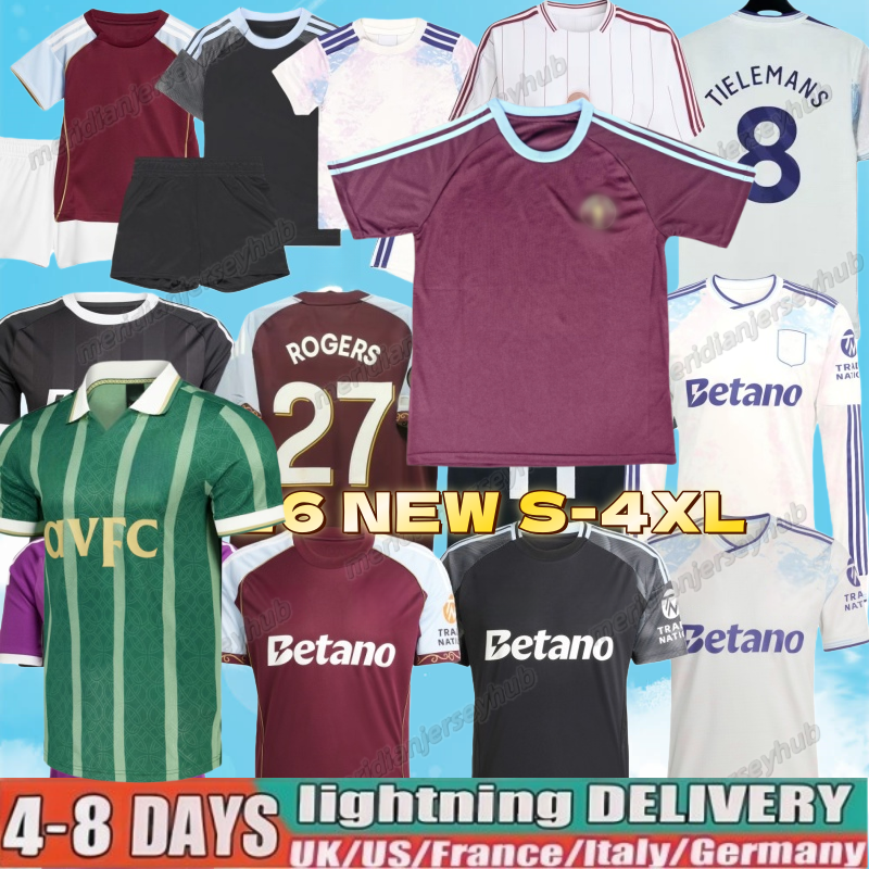 XXXL 4XL Mens top 25 26 Aston goalkeeper BAILEY MALEN soccer jersey home away third 2025 2026 villa McGINN ONANA WATKINS KONSA MARTINEZ Men kids kit football shirt set