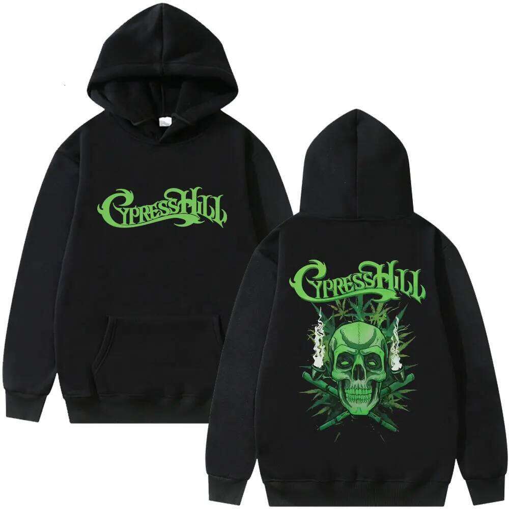 Rapper Cypress Hill Skeleton Graphic Print Hoodie Men Women Hip Hop Oversized Streetwear Male Fashion Vintage Sweatshirt Autumn Z260314