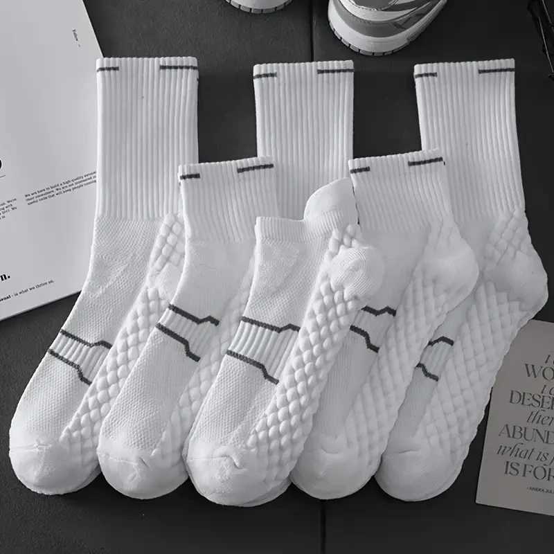 3pairs mens thick towel sports short socks Autumn winter warm mens outdoor running long socks mas basketball Tall tube socks D260313