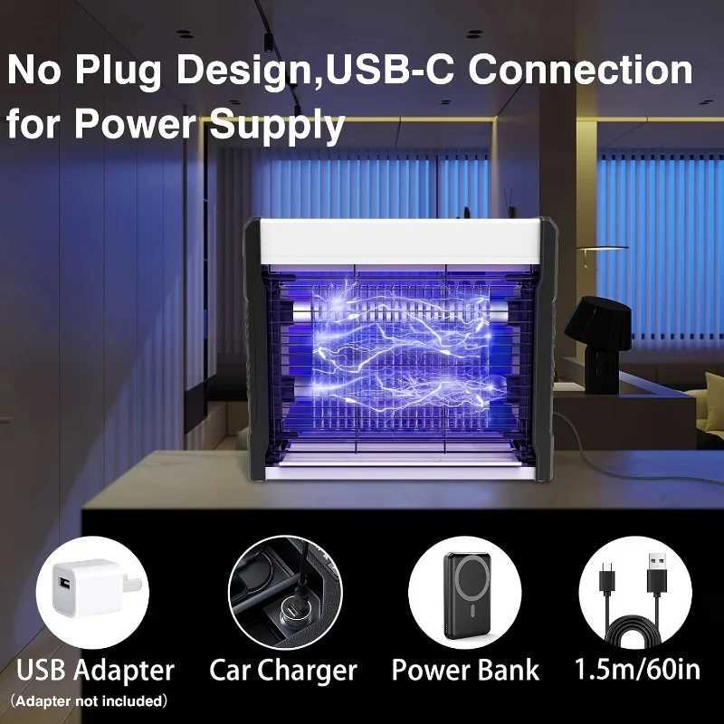 Electric Shock Mosquito Killer Lamp Wall Mounted Mosquito Killer Can Be Used in Household Farms Restaurants and Courtyards H260313