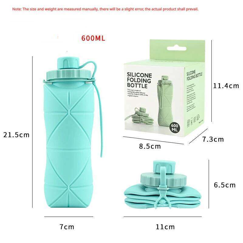 Folding Portable Cycling Cup Bicycle Water Bottle High Temperature Resistant Anti-fall Silicone Kettle Z260314