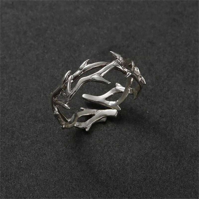 Vintage Ins Style Adherence Men's Women's Rings with Branches, Thorns, Couples' Ring Gifts, Fashion and Personality H260312