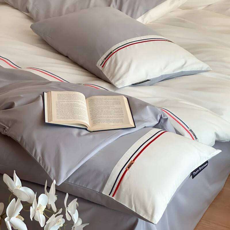 2025 New Cotton A Class Embroidery Four-Piece Set - Brown Sheet Bed Girls Quilt Cover H260312 - view 5