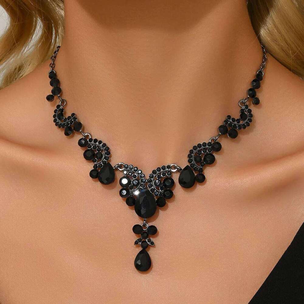 1PC Women's Fashion Water Drop Pendant Necklace Jewelry Light Style Suitable for Date, Party, Festival Gift-2167 H260312