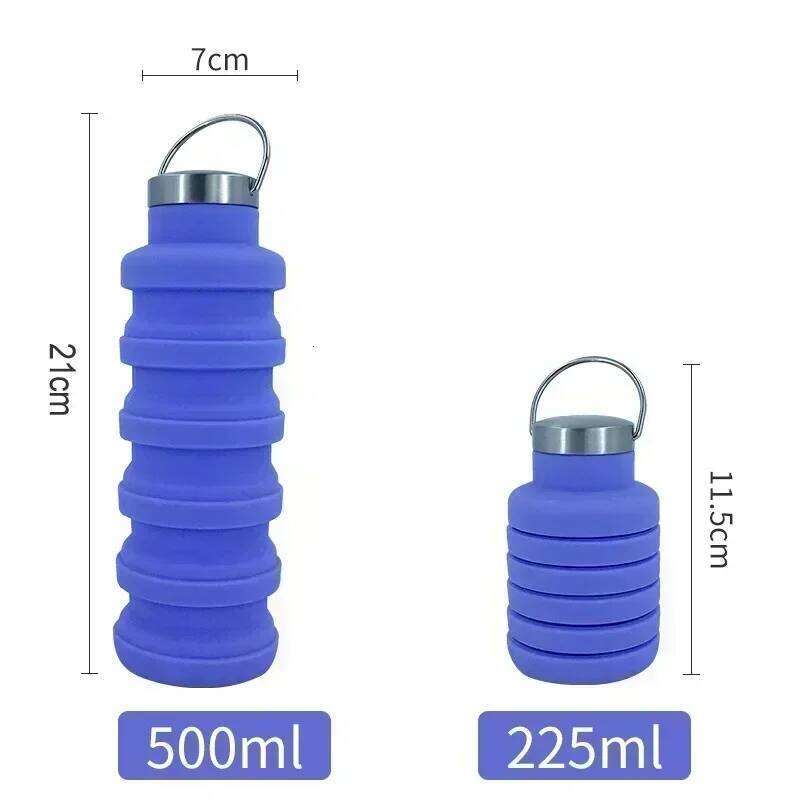 New Portable Silicone Water Retractable Folding Coffee Bottle Cups E Outdoor Travel Tools Collapsible Sport Bottles Z260314