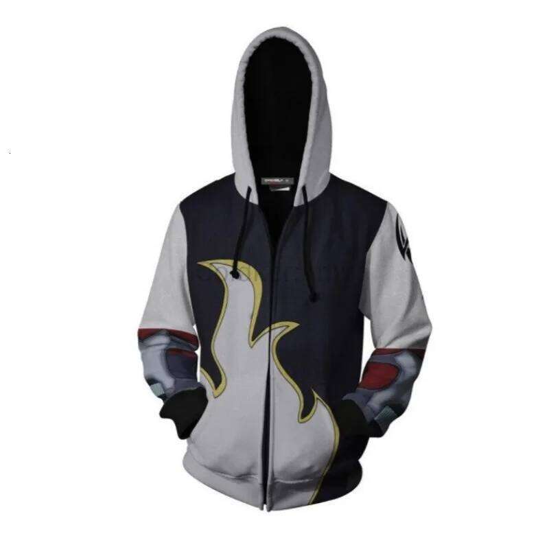 Zip Hoodie Men's and Women's Casual Halloween 3D Printed Hoodies Robot Sweatshirts Games Anime Cosplay Costume Z260315