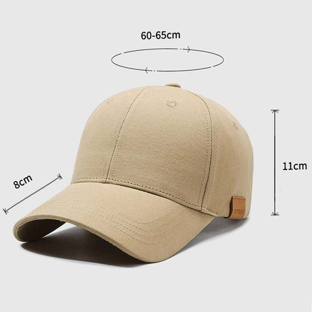 FS Oversized Baseball Cap For Men Cotton Plain Unisex Dad Hat Women Khaki Breathable Outdoor Sports Golf Caps Bone Masculino Z260313