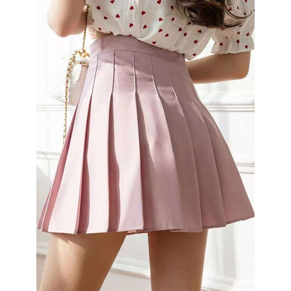 2024 White Women Pleated Summer High Waist Zipper Girls Dancing JK Mini Skirts Black Fashion Student A Line Faldas Z260314