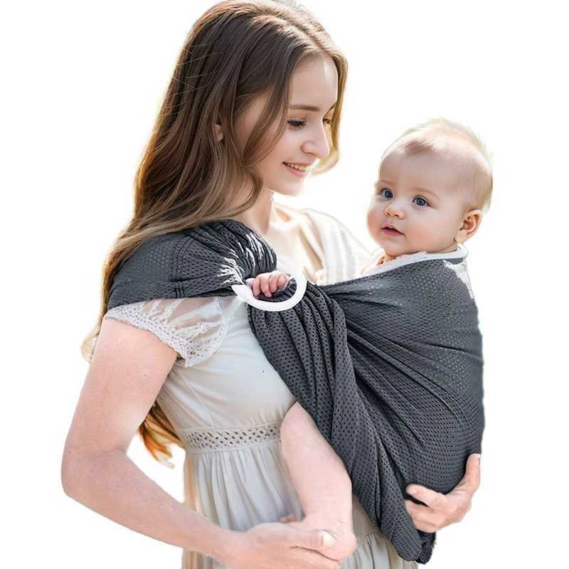 Double-Ring Baby Sling Carrier Breathable Mesh Newborn Wrap Ergonomic Hands-Free Infant Holder with Hip-Healthy Support X260313