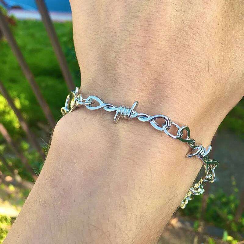 Punk Retro Spiked Metal Knot Chain Small Thorn Necklace For Men and Women Cool Hip-hop Fashion Jewelry Gifts H260312