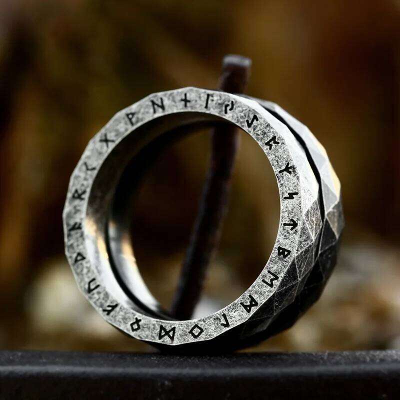 Factory Price Fashion Retro Nordic Rune Ring for Men Women Punk S925 Sterling Silver Simple Couple Rings Amulet Jewelry Gift H260312
