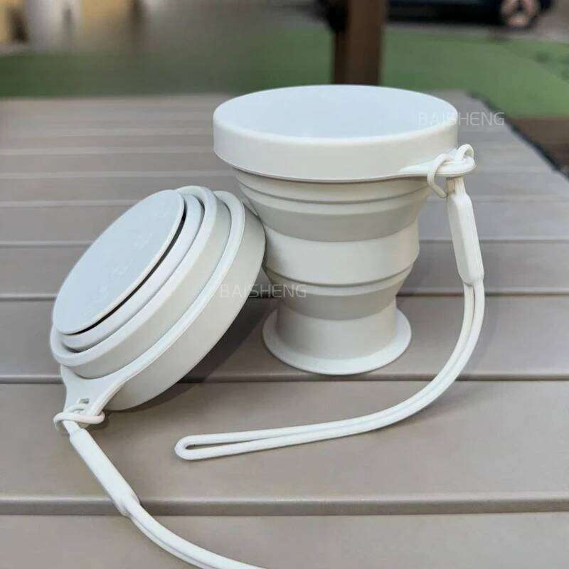 Folding Water Portable Silicone Outdoor High Temperature Travel Compression Mouthwash Cup Z260314