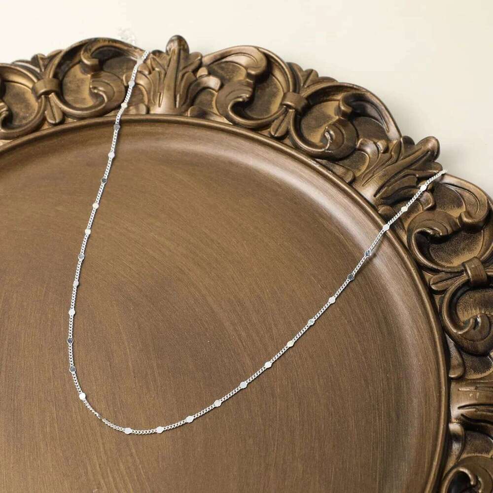 K Gold/Silver Plated Satellite Choker Shining Dots Station Sparkle Necklace Link Chain Exquisite Jewelry for women H260312