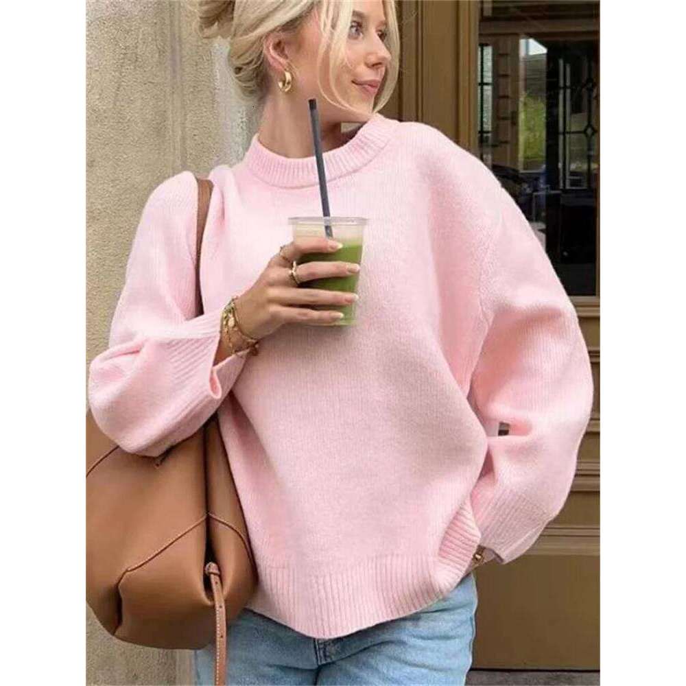 Tossy Pink Knitwear Sweater For Women Long Sleeve Fashion Loose Patchwork Cute Y2k Top Female Knit Elegant Pullover New Z260313