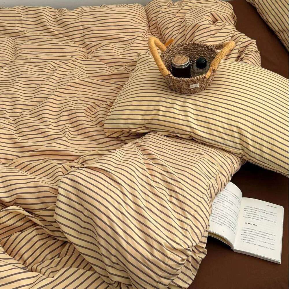 Bed Linen Duvet Cover Comforter Sets Striped Blogger Style Bedding 4pcs Simple Mix Match Student 3pcs Set of Sheets H260312 - view 3