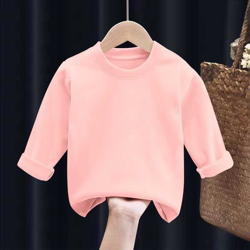 Women's T-Shirt Spring and Autumn Children's Solid Color Long Sleeve Half Turtleneck Top Simple Baby Base T-Shirt Boys' and Girls'