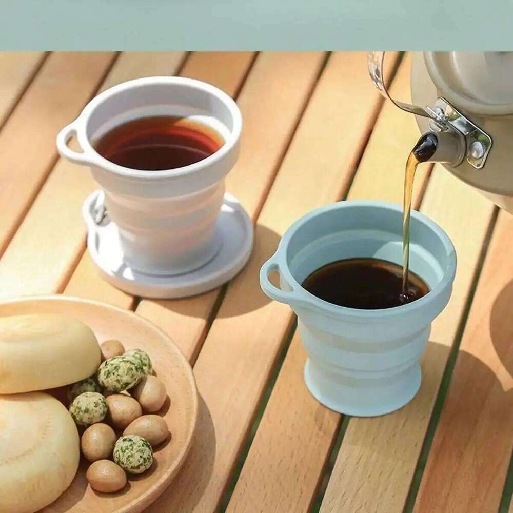 Silicone Collapsible Cup, Foldable Camping Cup,Reusable Portable Drink Cup/Mug for Hiking, Outdoors, Travel Z260314