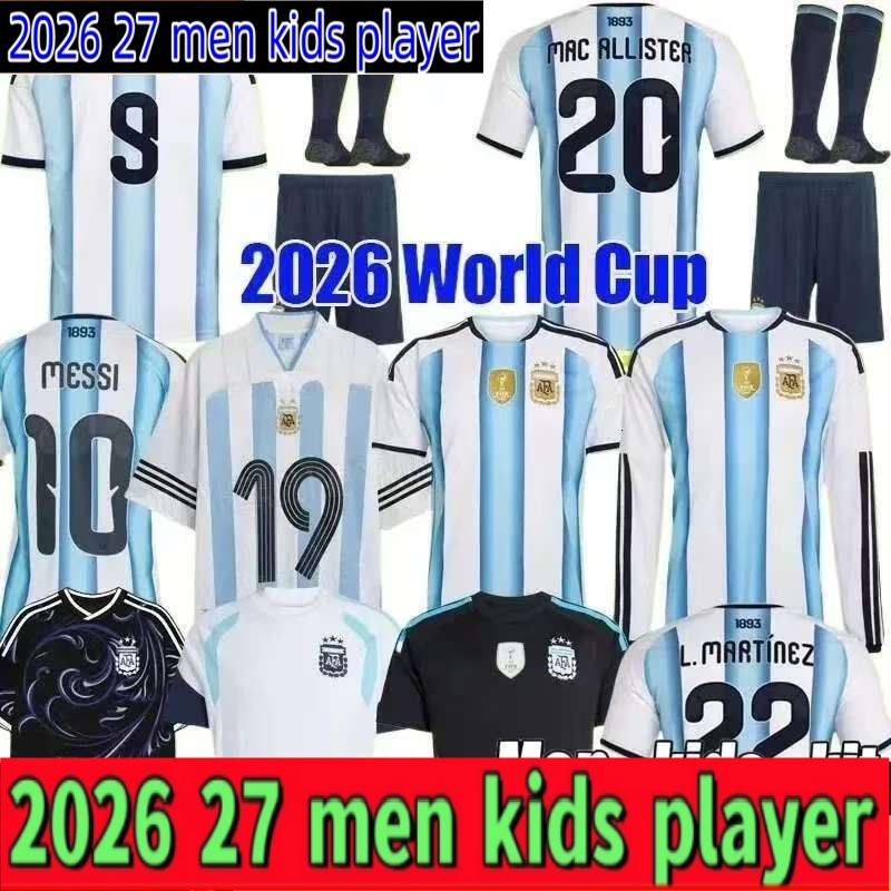 2026 Argentinas Light and comfortable MESSIsS Home Away Jersey J.AAREZ Soccer Jerseys MARIA DYBALA MARTINEZ ALLISTER E.FERNANDEZ MARADONA Men 2027 Player version