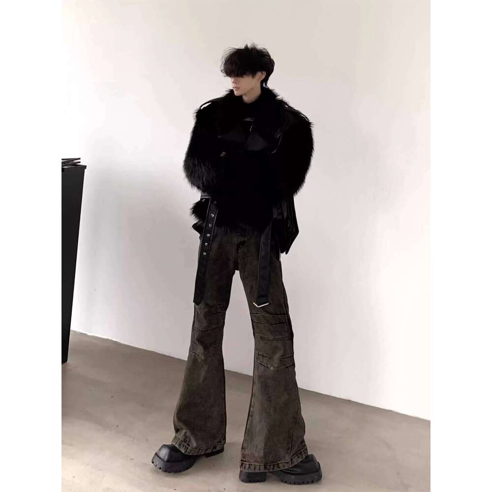 Mauroicardi Winter Short Cool Black Thickened Warm Pu Leather Patchwork Faux Fur Moto & Biker Coat Men Zipper Fluffy Jacket 2023 Z260313