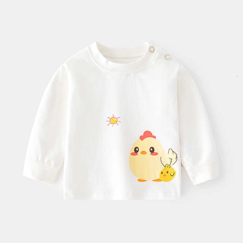 Tshirts Baby autumn clothing infant pure cotton printed pullover underwear allcotton cartoon childrens spring and autumn base layer clothing childrens