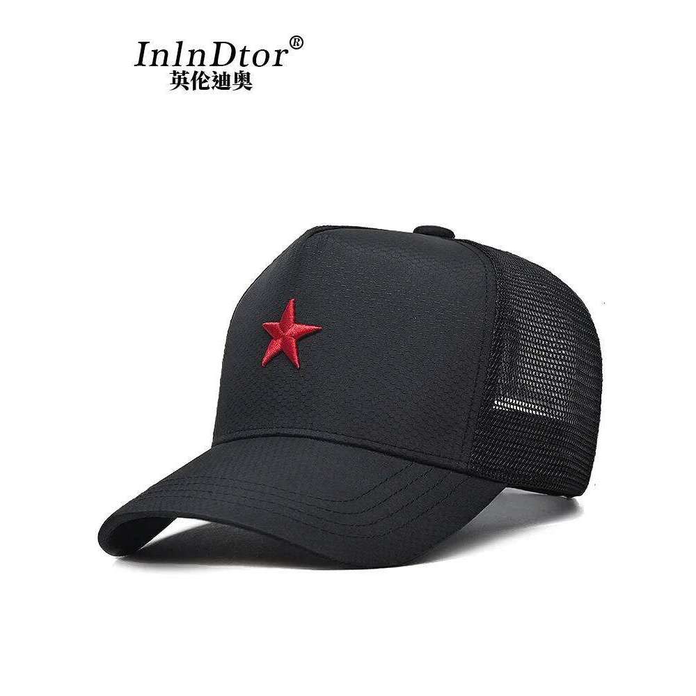 65cm oversized head circumference high top quick drying five-pointed star hat mesh breathable sun protection visor cap Z260313