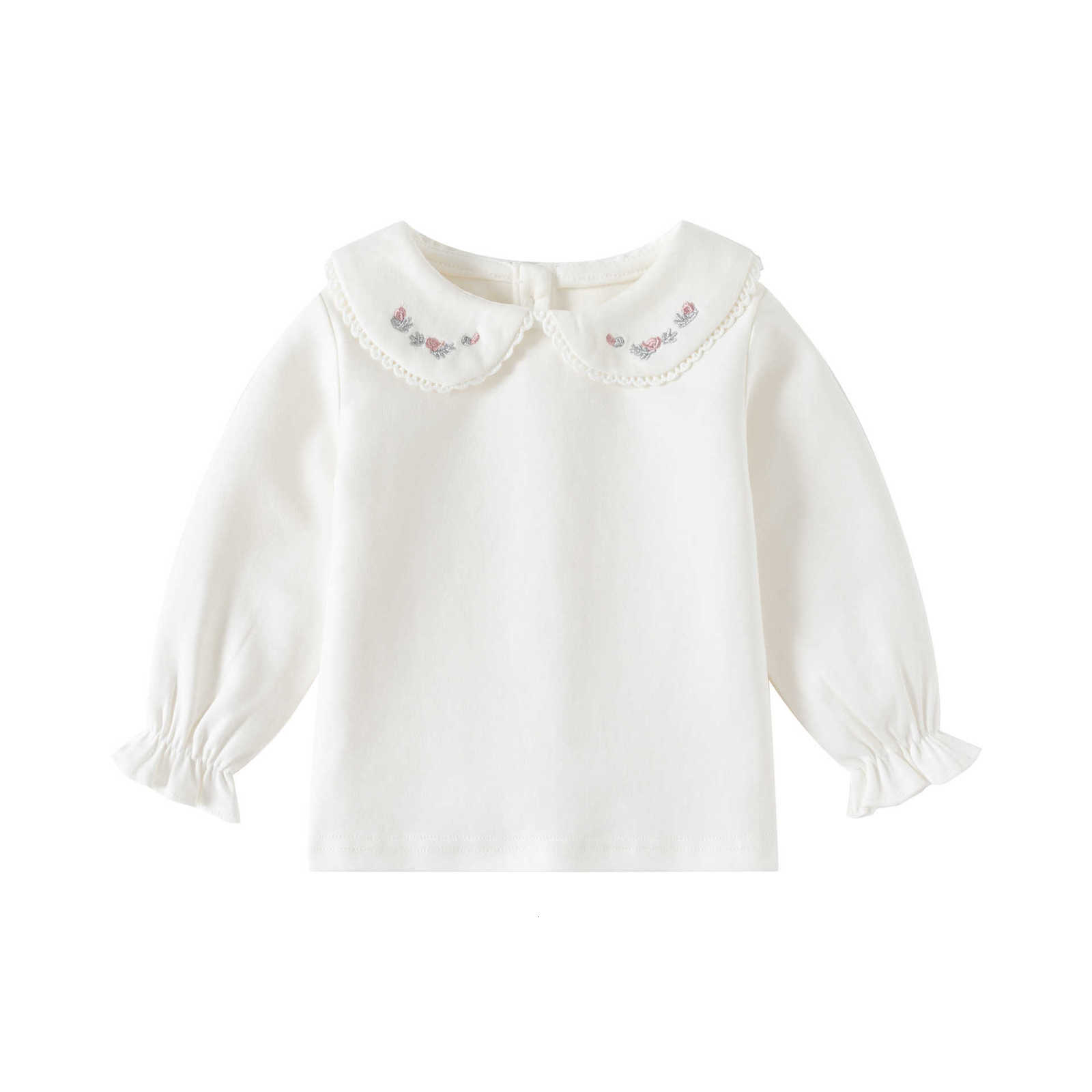 Women's Knits & Tees Cocapsol Baby Base Shirt for Girls, Long Sleeve White T-Shirt Spring and Autumn Baby Pure Cotton Inner Wear Children's 