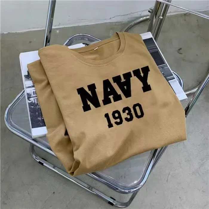 Summer Simple Casual Korean Fashion Letter Print Oversize Loose Round Neck Short Sleeve Dress for WomenT260314