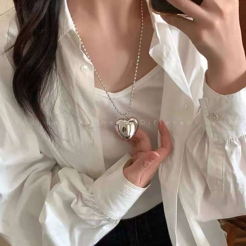 Women's Heart Pendant Fashion Punk Girl Party New Design Gift Metal Chain Necklace H260312