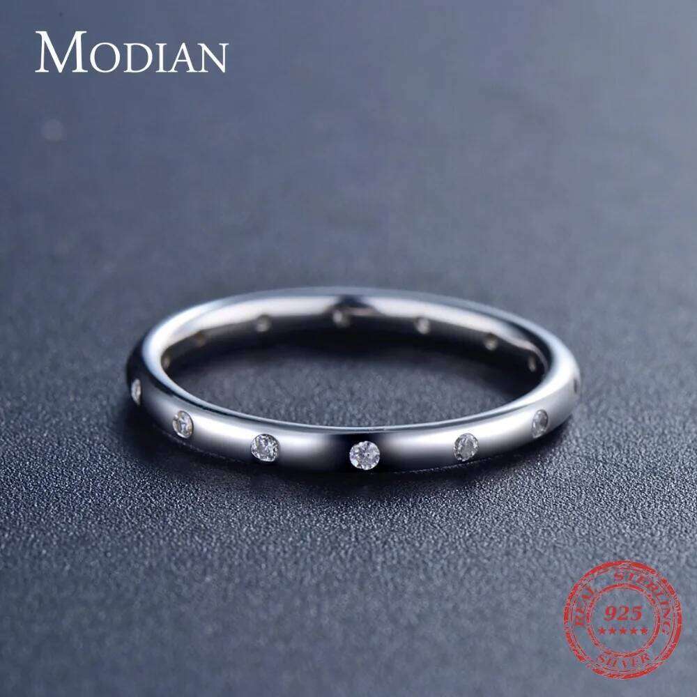 Instagram New Style Solid 925 Sterling Silver Simple Fashion Female Engagement Finger Ring Jewelry Stackable Classic For Women H260312