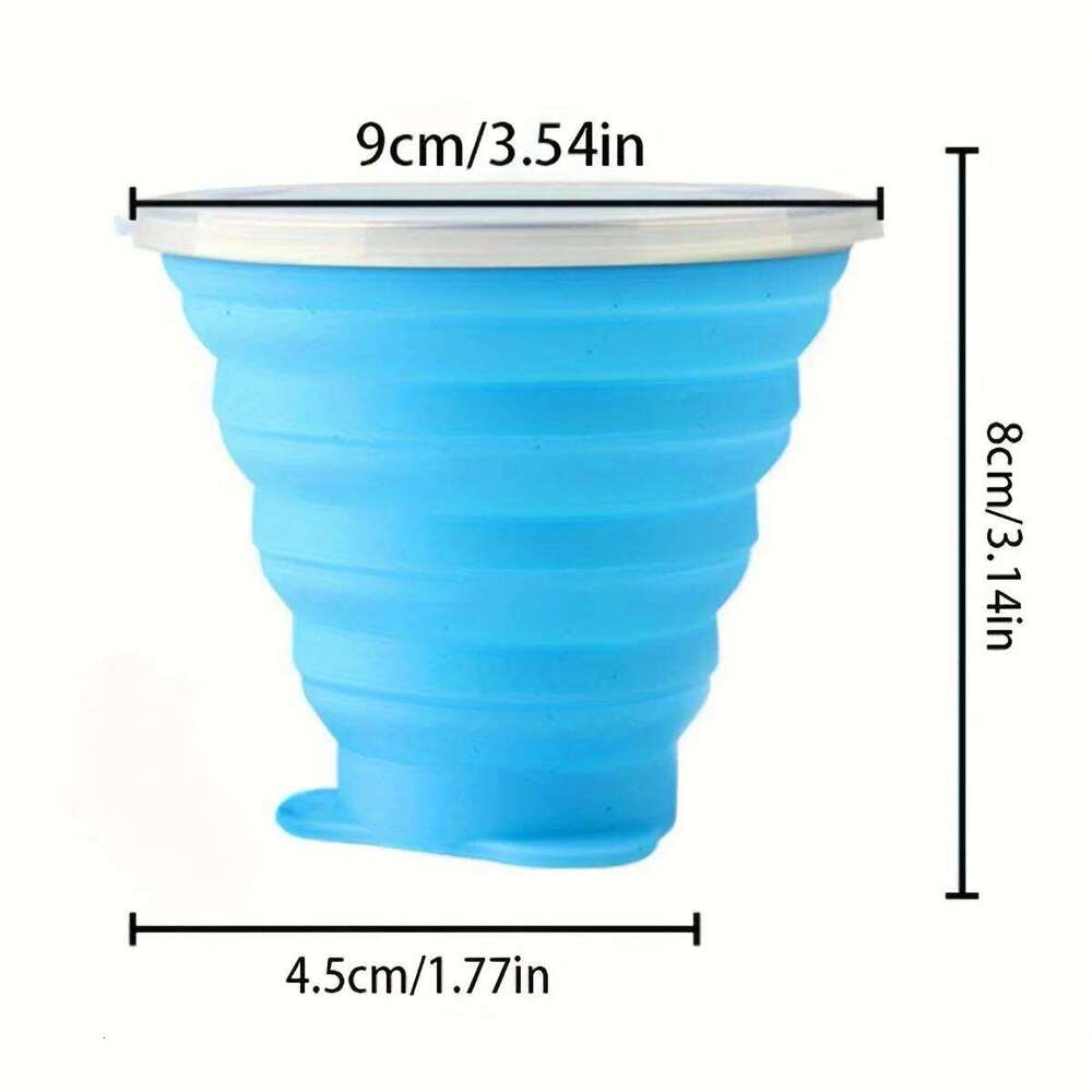 Blue Food Grade Good-looking Drinking Travel Portable Folding Mouthwash Cup One Pack Z260314