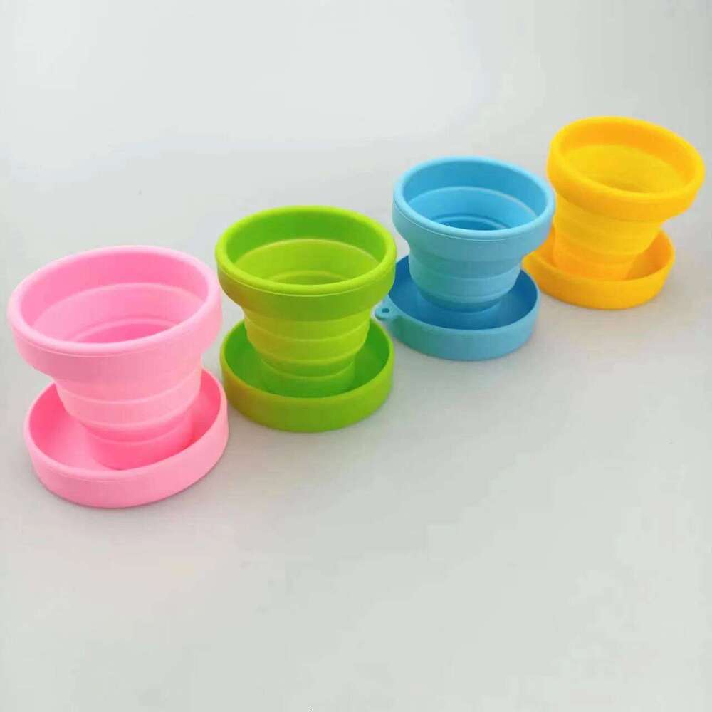 Household Water Outdoor Travel Silicone Gargle Retractable Mini Portable Compression Folding Cup Z260314