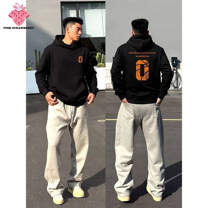American Hip-hop Letter Print Hoodie Autumn Winter 2025 New Oversize Cotton Plush Pullover Loose Y2K Tops Warm Men clothing Z260314