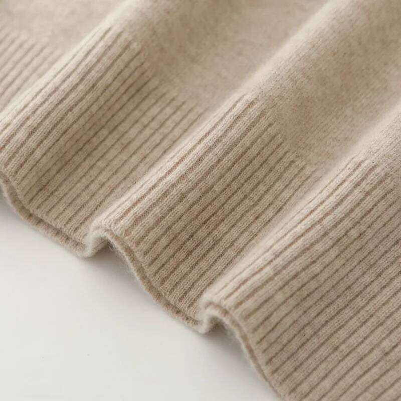 Autumn Winter Women100%Merino Wool V-neck Long-sleeved Dress Women's Pullover Solid Color Fashion Basic Knit Skirt Z260313