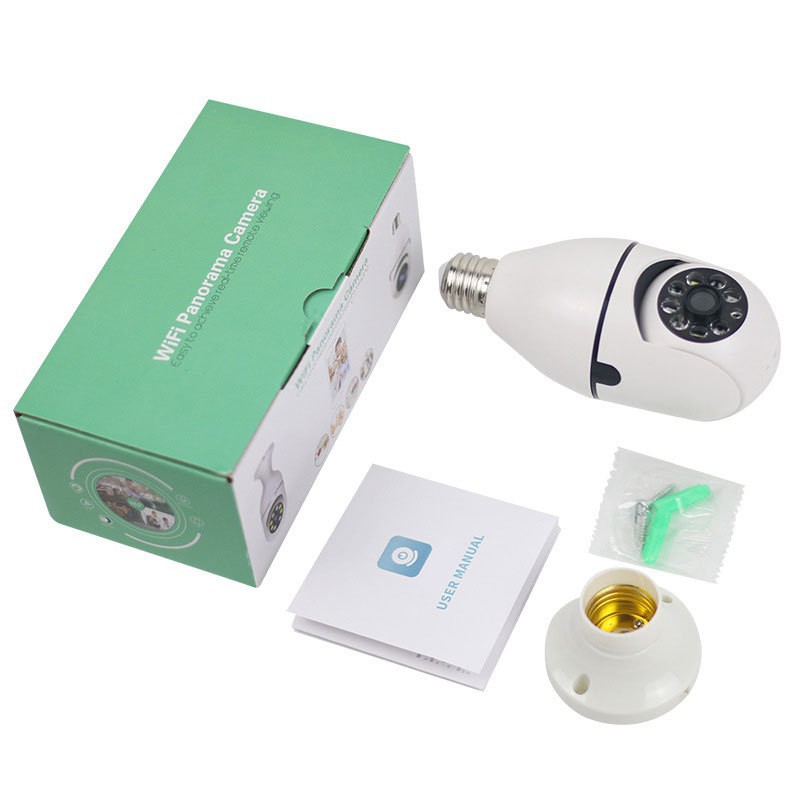 Wifi 3MP E27 Bulb Surveillance Camera Indoor Digital Zoom AI Human Detect Full Color Night Vision Wireless Cameras Smart Home