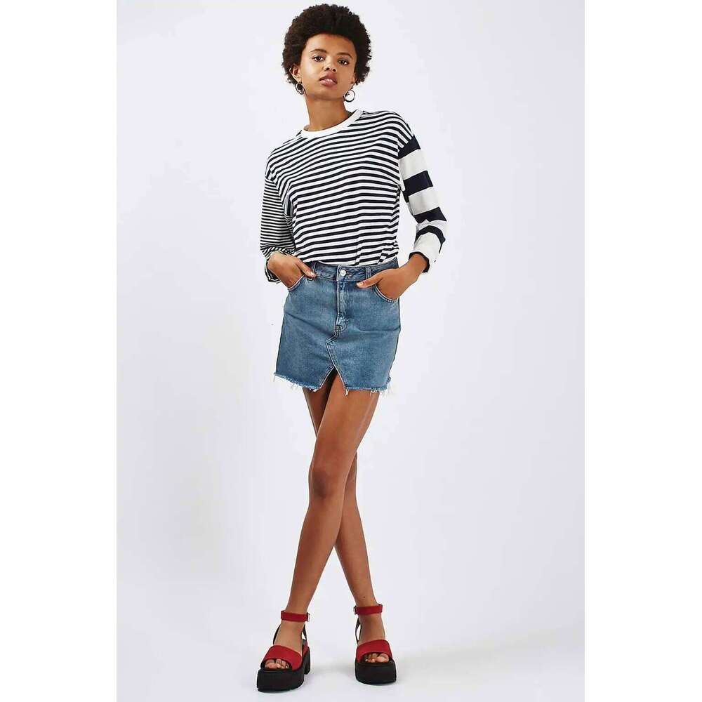 2025 New Women's Summer Denim Fashion Sexy Mini Star Same Style Short Jeans Skirt S-2XL Drop shipping Z260314