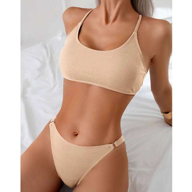 Sexy Solid Bikinis 2026 Swimsuits Women's Swimwear Push Up Female Beach Swim Wear Bathing Suits Brazilian Bikini Set Pool Bather Y260303