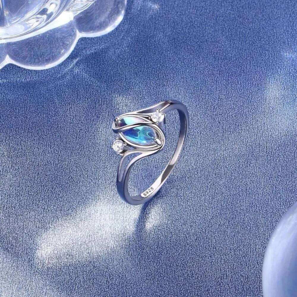 Fansilver Sterling Silver Minimalist Oval Moonstone for Women Engagement Female Ring Wedding Band 925 Jewelry Gift H260312