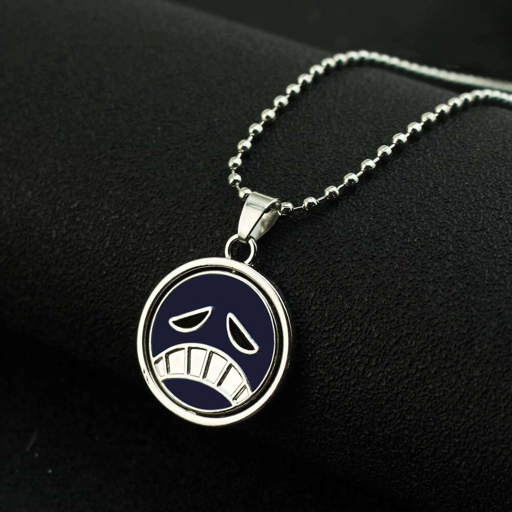 Ace Necklace for Women Men Anime Metal Necklaces Jewelry Rotating Pendant Chains Choker Collares Charm Gift H260312