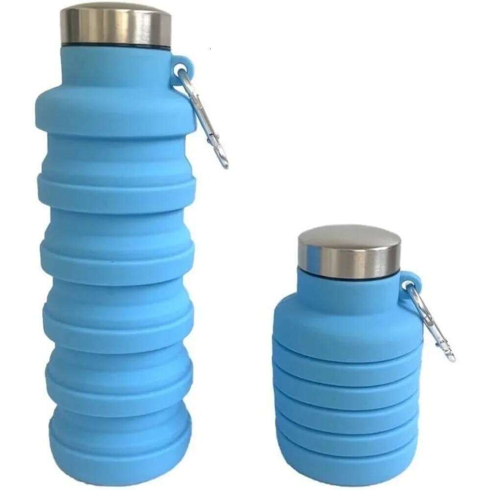 1pc Collapsible Water Bottle, Silicone Foldable Bottles, Reusable BPA Free Portable Hiking Cup for Outdoor Mountaineering Tours Z260314