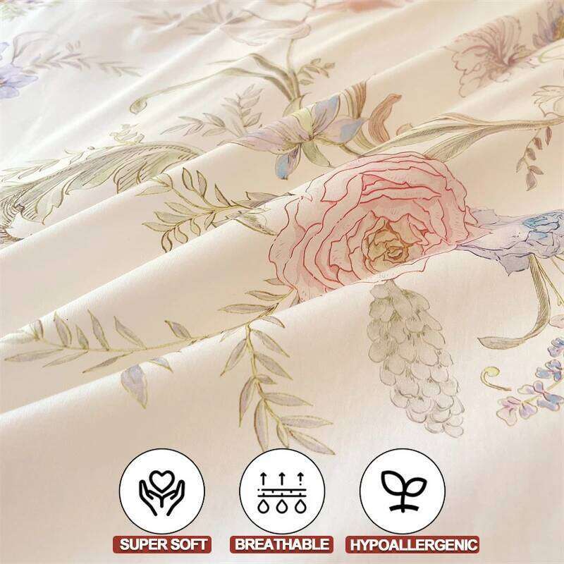High-density 100% Cotton Bedding 3 Piece, Set 1 Duvet Cover 2 Pillowcase,Single/Double/200x200/220x240 H260312 - view 6
