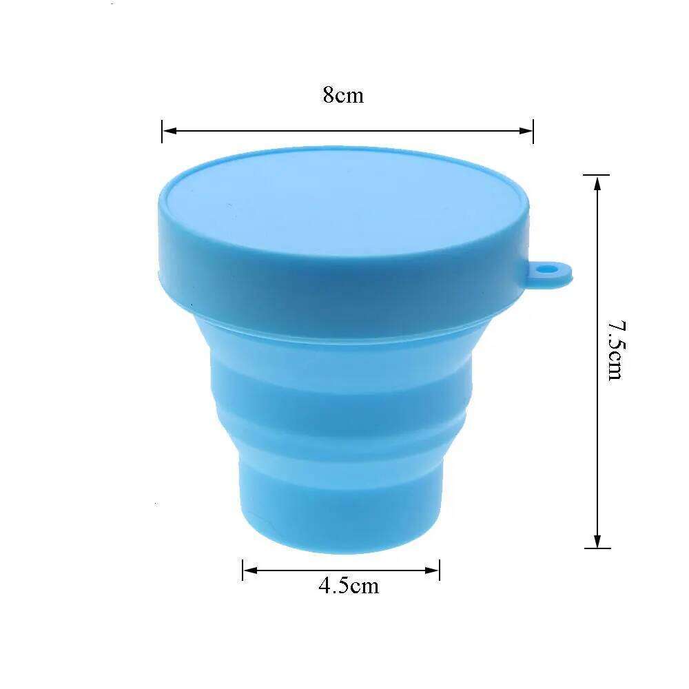 world Folding Cups 150ml Food Grade Water Cup Travel Silicone Retractable Coloured Portable Outdoor Coffee Handcup Z260314