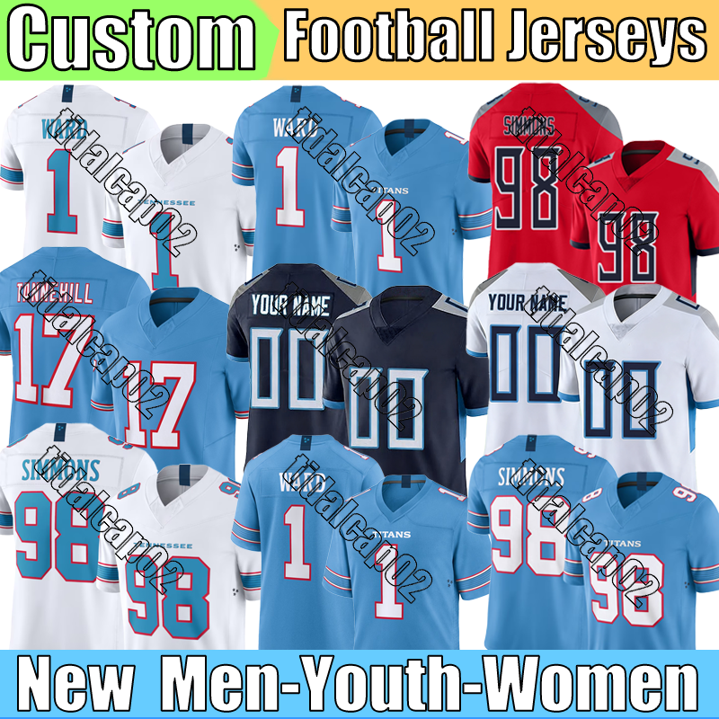 Tennessee city TitansS jersey #98 Simmons #34 Campbell #1 Ward #20 Pollard Football Jerseys #27 George #1 Moon #9 McNair #0 McNair Football Jerseys