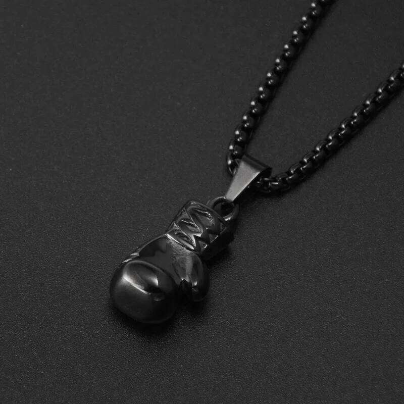 Boxing Gs Pendant Necklace For Men Gold Color Hip Hop Personality Fitness Exercise Stainless Steel Chain Neck Jewelry Gifts H260312