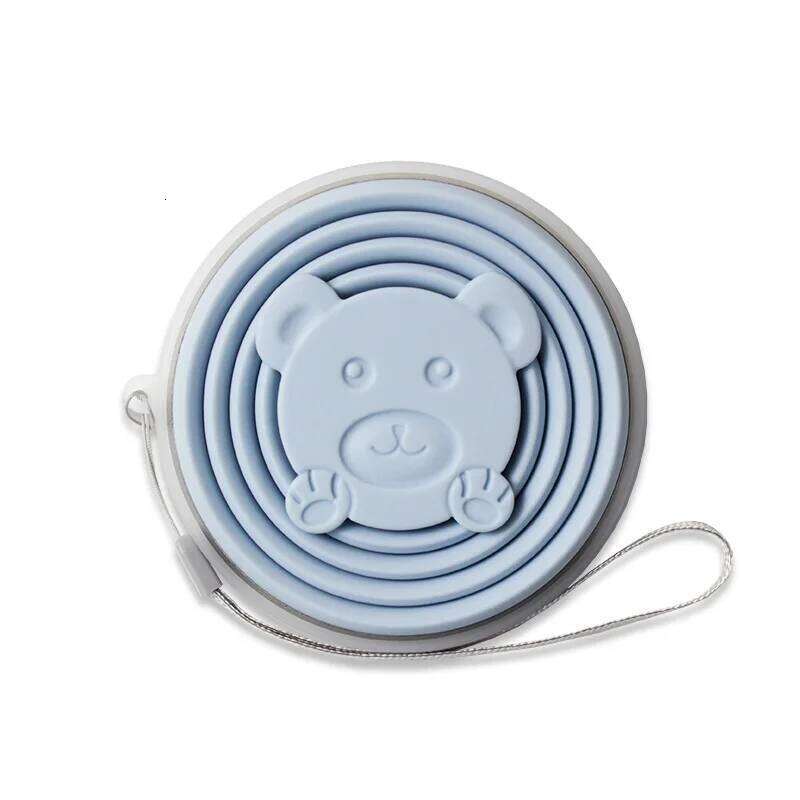 180ML Portable Silicone Folding Water Cup Outdoor Heat Resistant Foldable Mug With Lid Collapsible Travel Drinking Cups Z260314