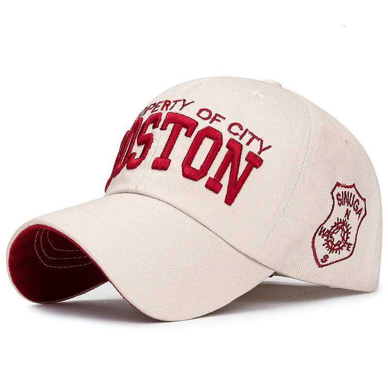 Boston 3D Letter Embroidered Baseball Cap For Women Men Casual Outdoor Sports Curved Brim Visor Hats Unisex Hip Hop Dad Caps Z260314