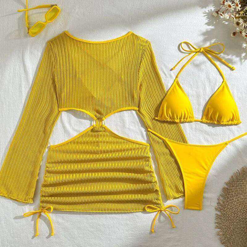 2026 Sexy Bikinis Female Swimsuits Women's Three-Piece Swimwear Beach Swim Wear Bathing Suits Brazilian Bikini Set Pool Bather 26H0313